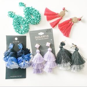 J. Crew and Sugarfix - Tassel and Beaded Earrings